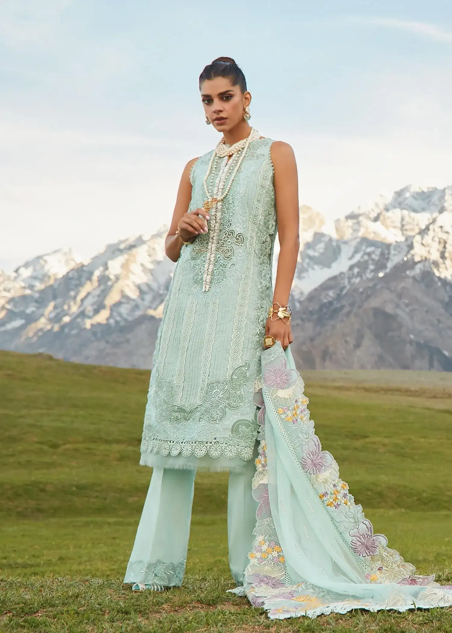 Pleated Perfection - D4 A | CRIMSON LUXURY LAWN 2023