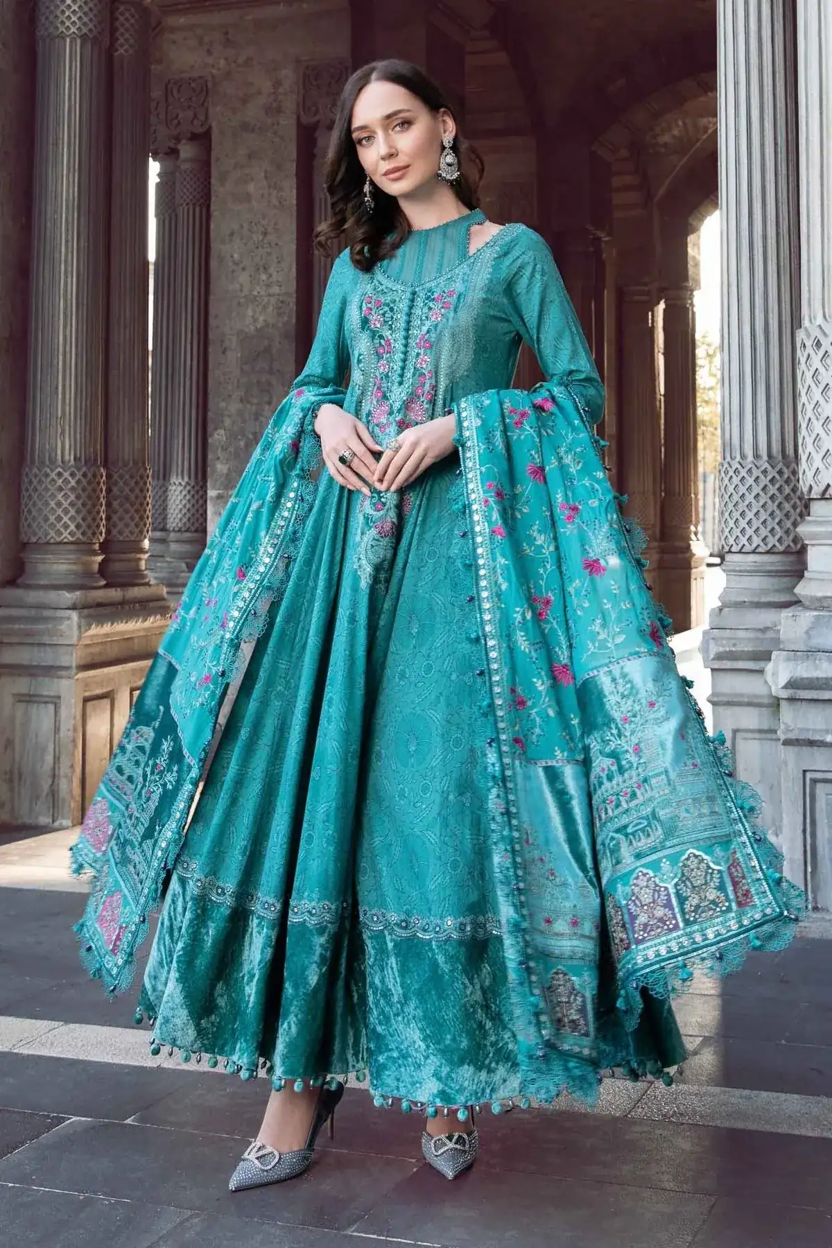 Unstitched Linen | Teal DL-1105 | Maria.B