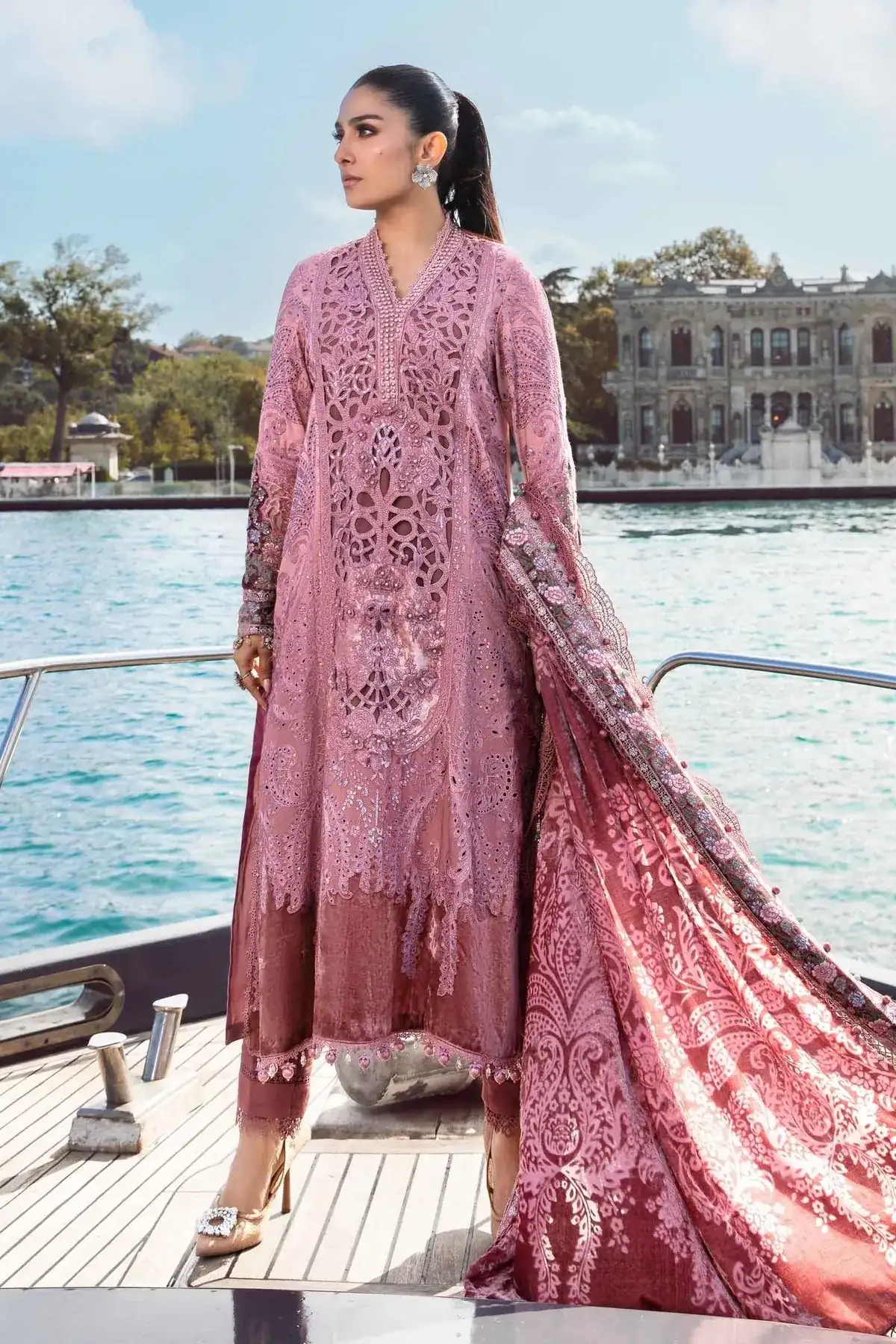 Unstitched Linen | Ash Pink DL-1106 | Maria.B