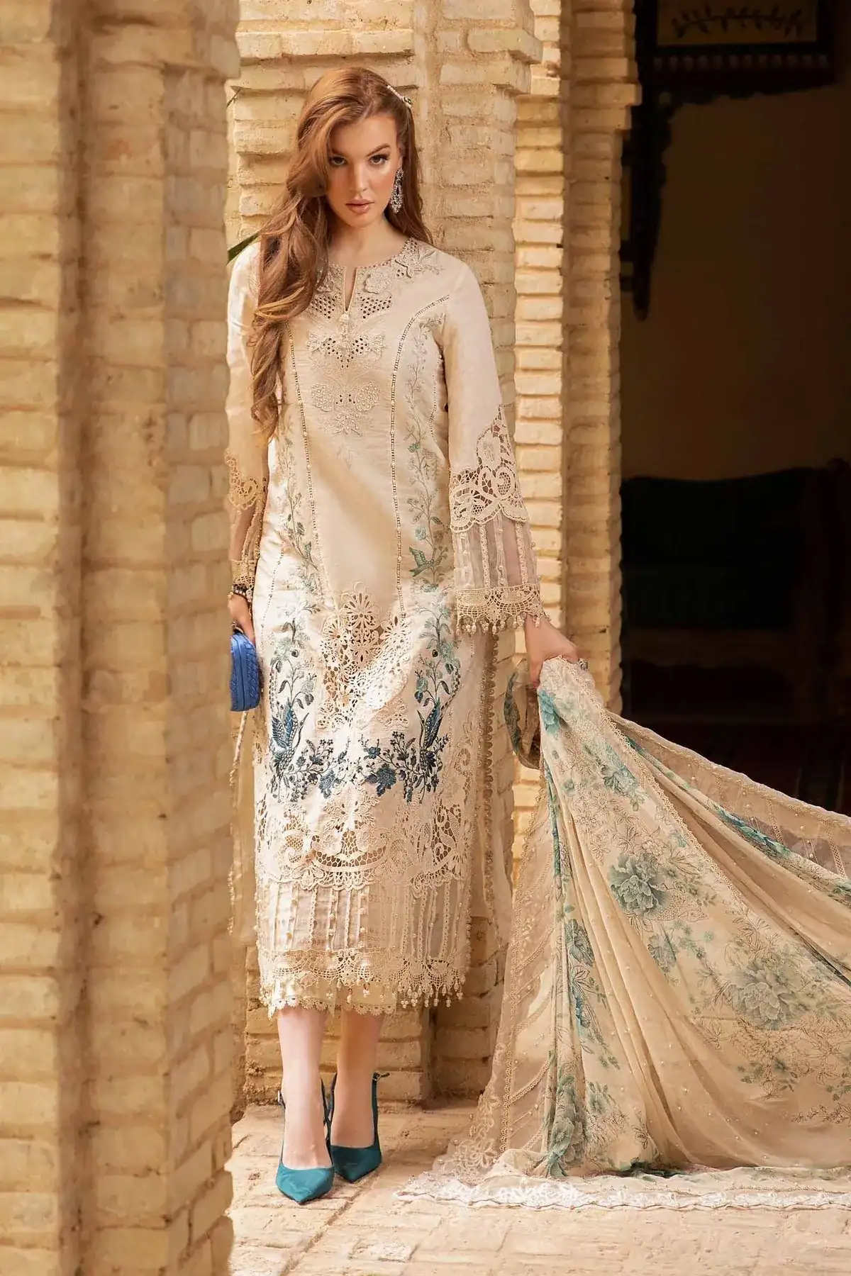 D-2414-B | Unstitched Lawn | Maria. B.