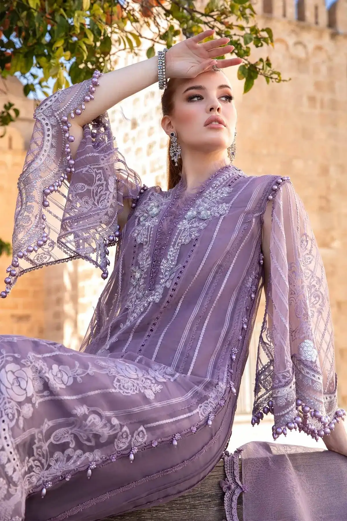 D-2401-A | Unstitched Lawn | Maria. B.