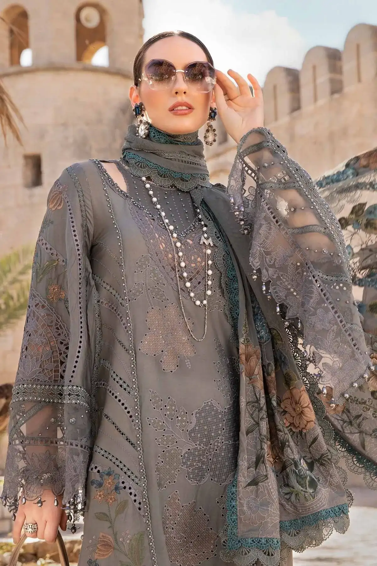 D-2407-B | Unstitched Lawn | Maria. B.