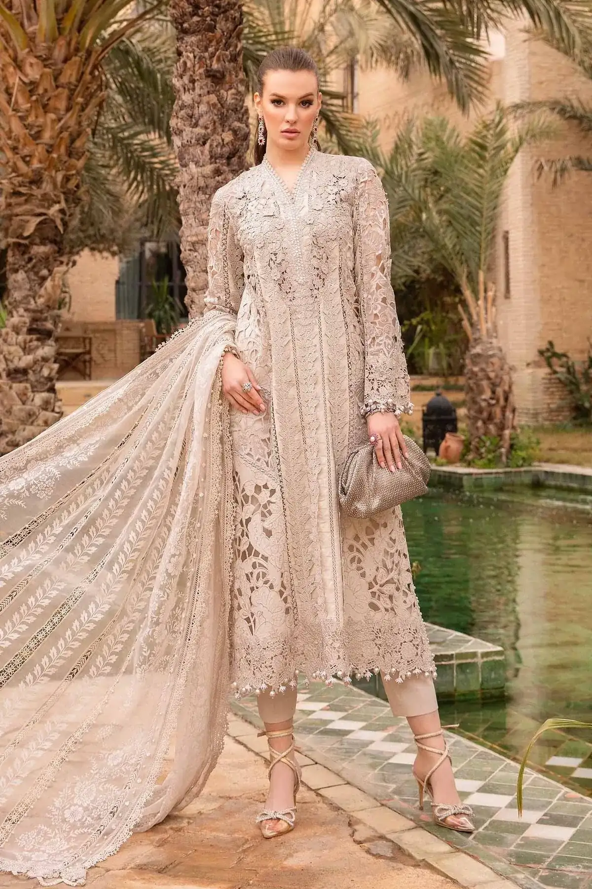 D-2409-A | Unstitched Lawn | Maria. B.