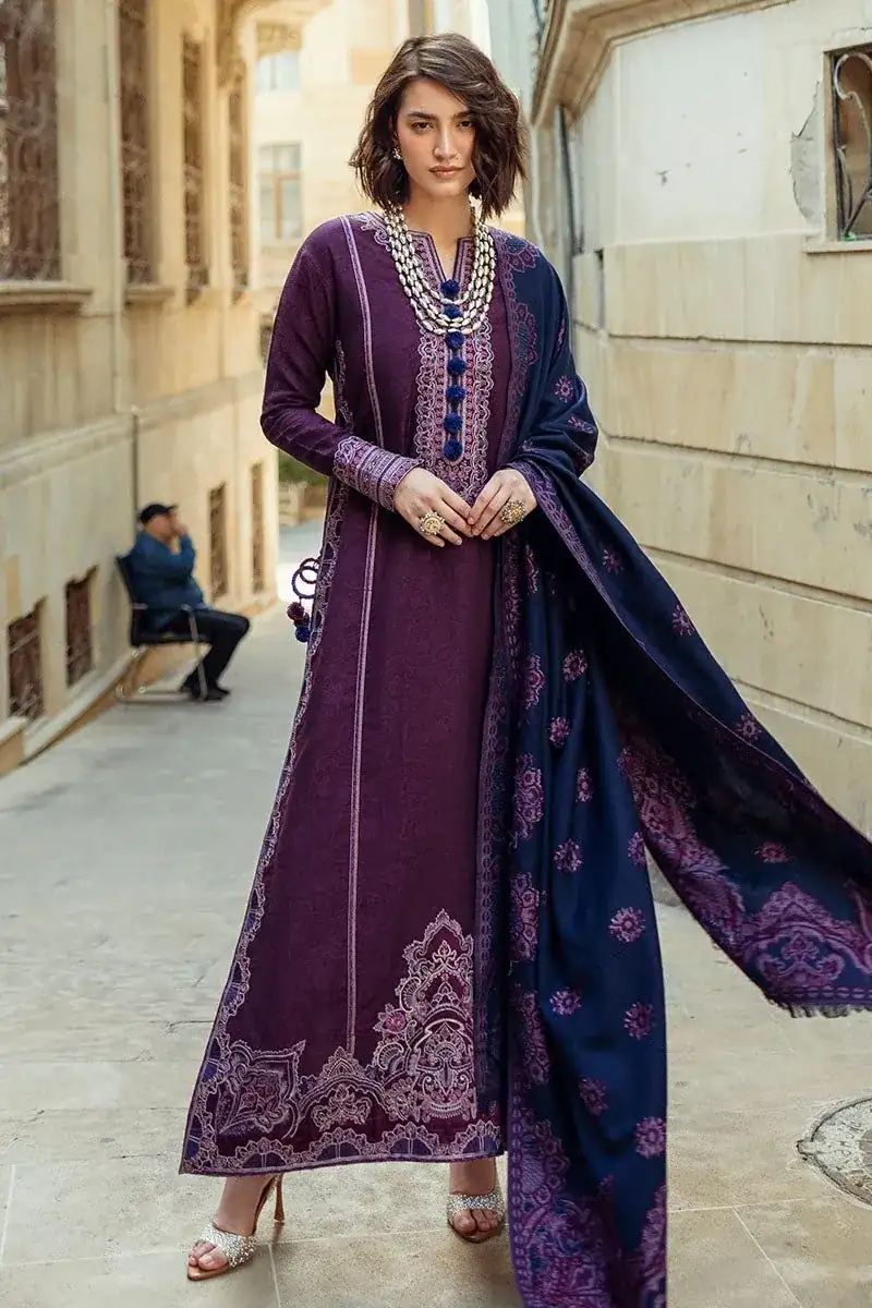 Mushq Embroidered Jacquard Suit Unstitched 3 Piece MWI-09 ENDLESS PASSION- Winter Collection