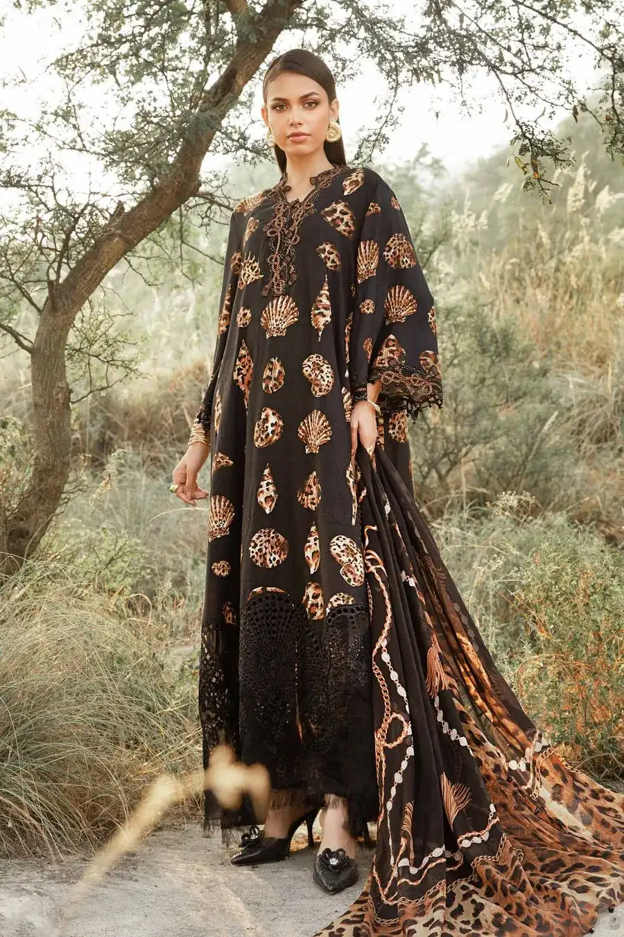 Mprints Winter Printed Linen Suit | MPT-2410-B