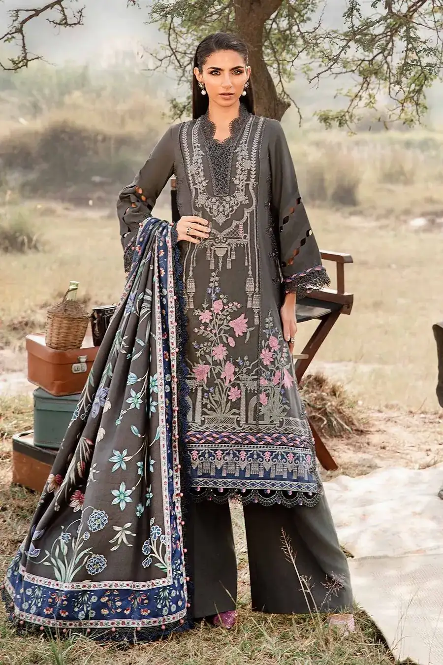 Mprints Winter Printed Linen Suit | MPT-2401-A