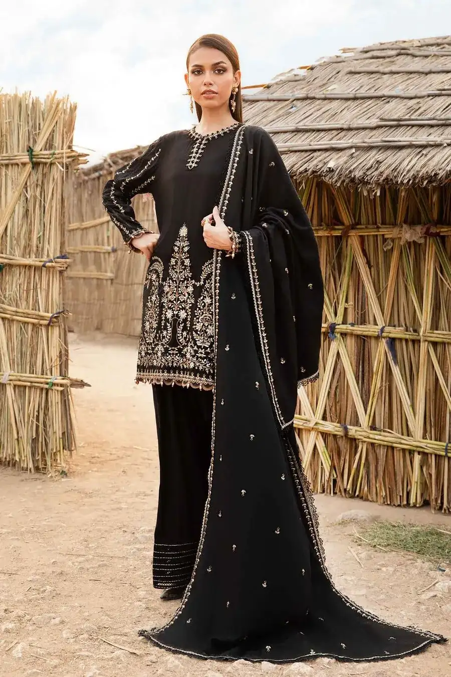 Mprints Winter Printed Linen Suit | MPT-2403-B