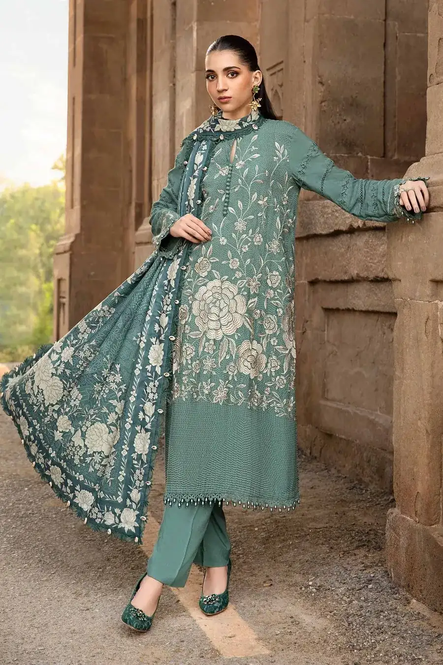 Mprints Winter Printed Linen Suit | MPT-2408-A