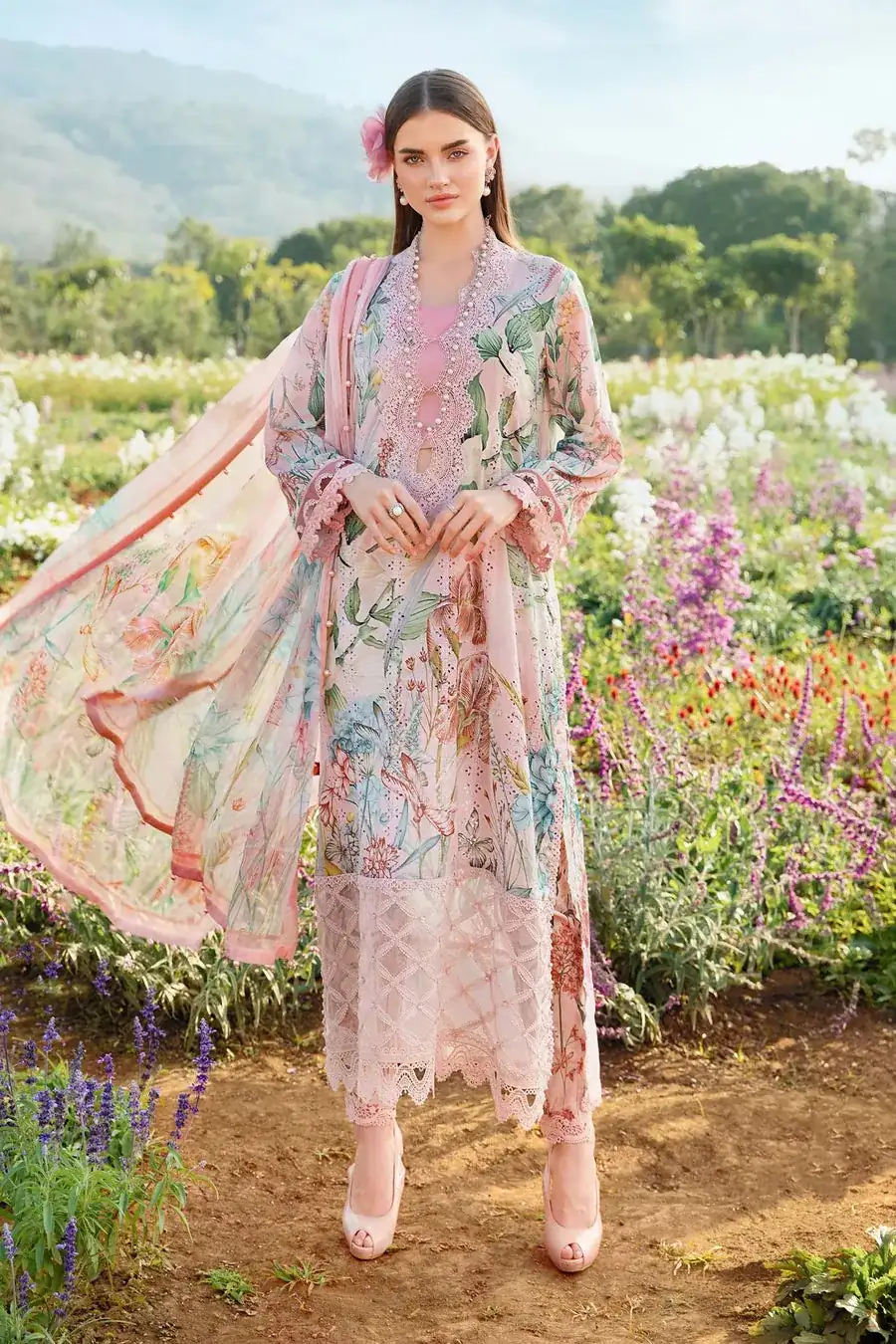 Maria B Mprints'25 Printed Lawn Suit | MPT-2502-A