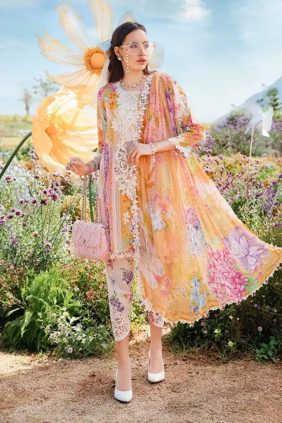 Maria B Mprints'25 Printed Lawn Suit | MPT-2509-A