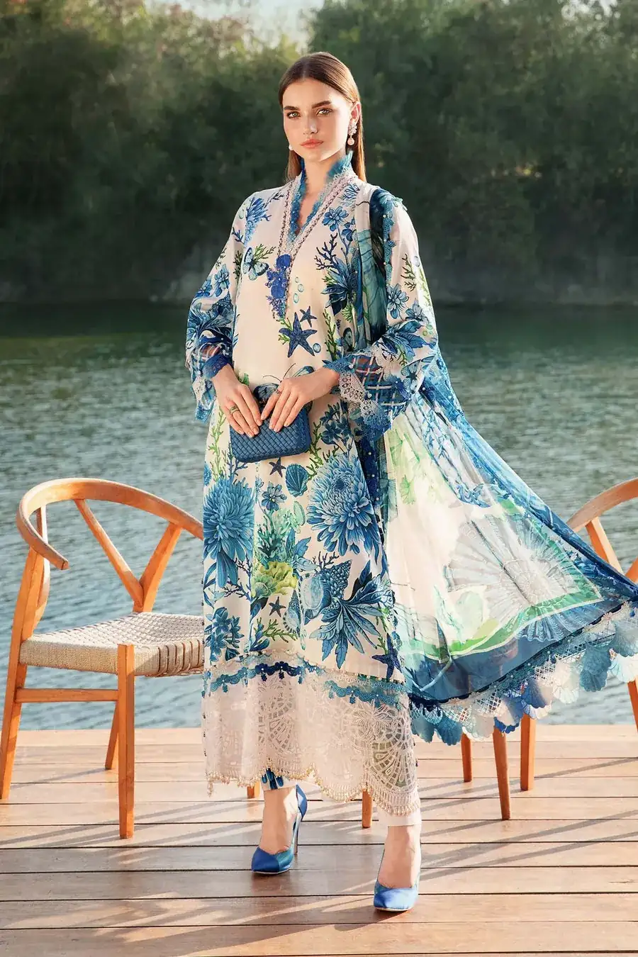 Maria B Mprints'25 Printed Lawn Suit | MPT-2510-B
