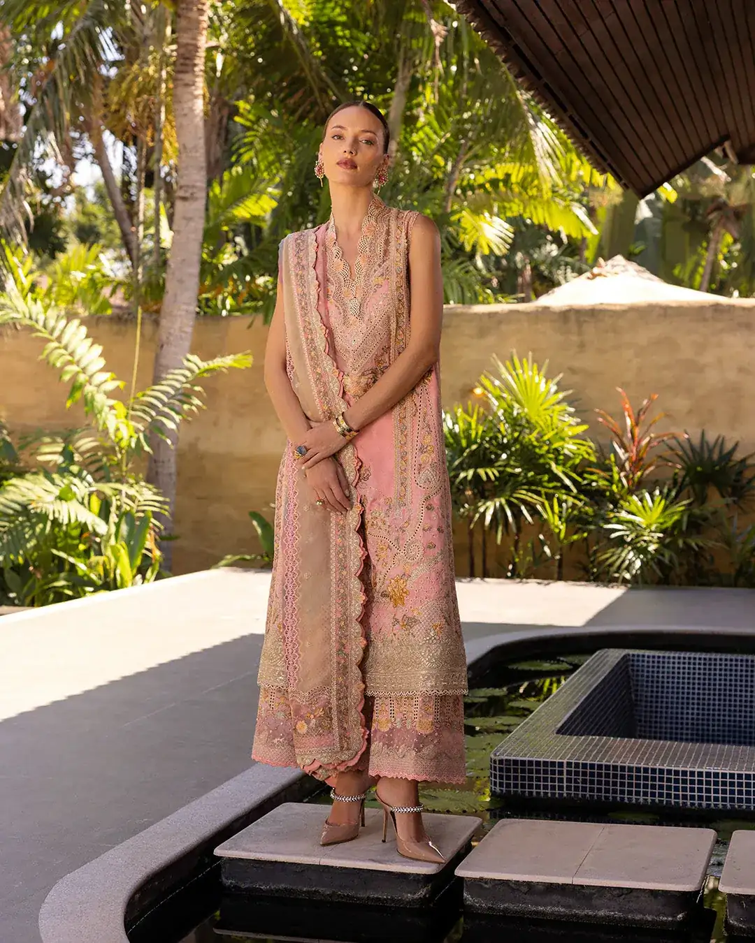Faiza Saqlain - Zinnia Luxury Lawn 25 - Peony