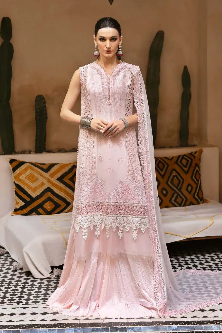 Maria B. Unstitched Embroidered Luxury Lawn Suit | D-2511-A