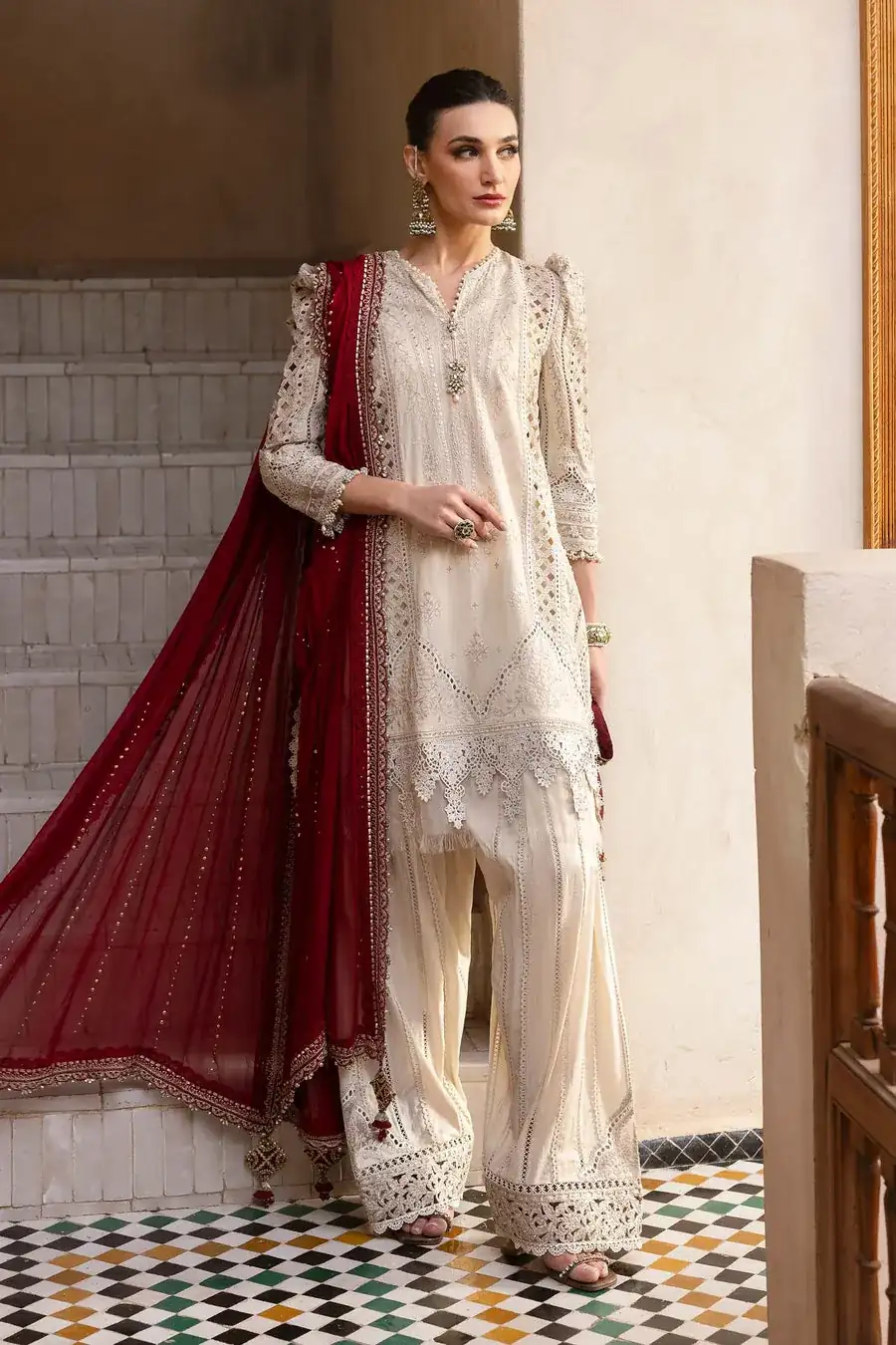 Maria B. Unstitched Embroidered Luxury Lawn Suit | D-2511-B