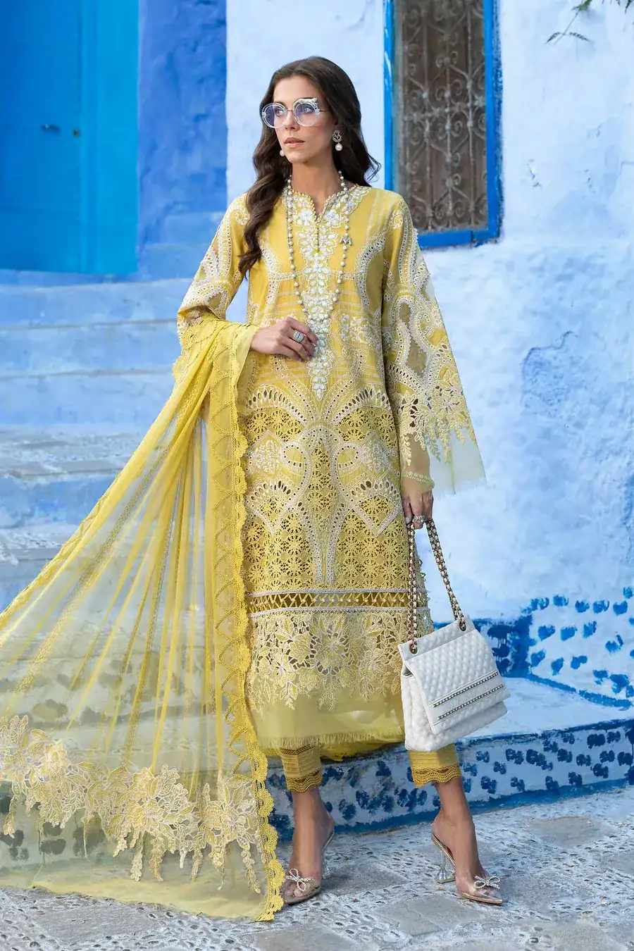 Maria B. Unstitched Embroidered Luxury Lawn Suit | D-2512-A