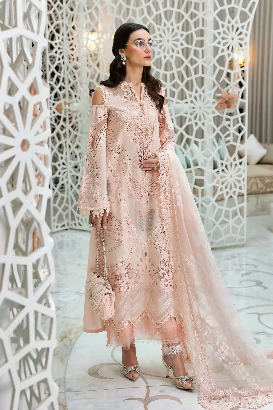 Maria B. Unstitched Embroidered Luxury Lawn Suit | D-2513-A