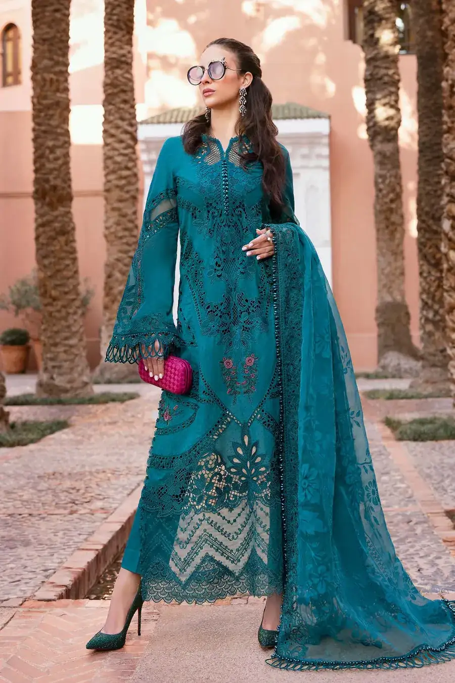 Maria B. Unstitched Embroidered Luxury Lawn Suit | D-2513-B