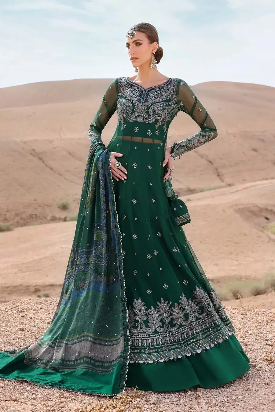 Maria B. Unstitched Embroidered Luxury Lawn Suit | D-2507-A