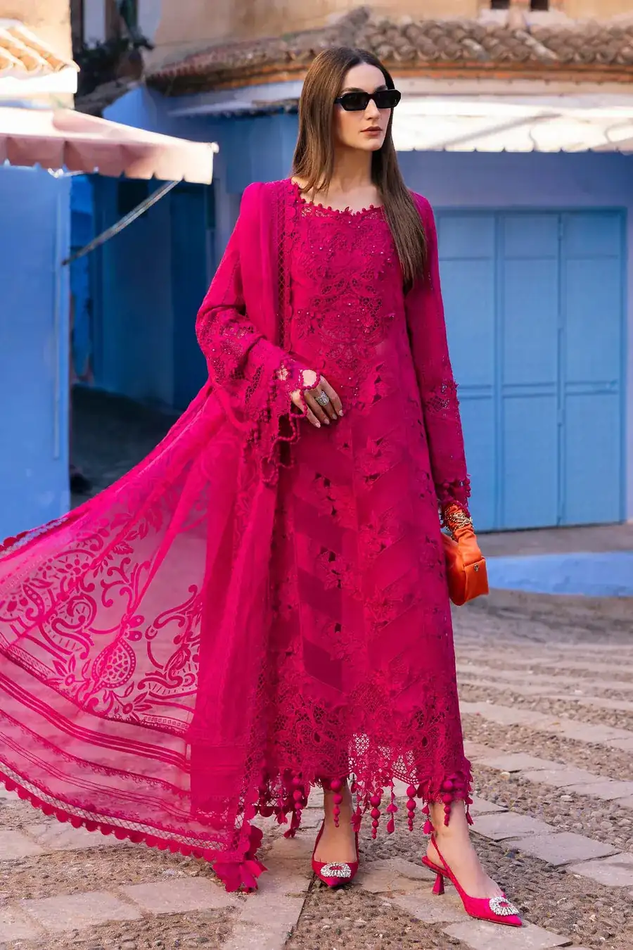 Maria B. Unstitched Embroidered Luxury Lawn Suit | D-2508-A