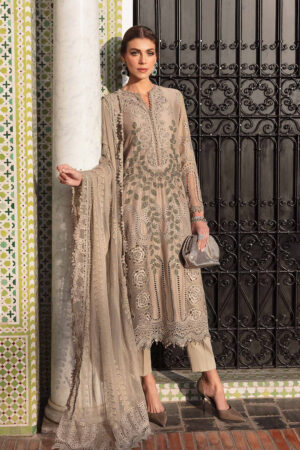 Maria B. Unstitched Embroidered Luxury Lawn Suit | D-2503-A