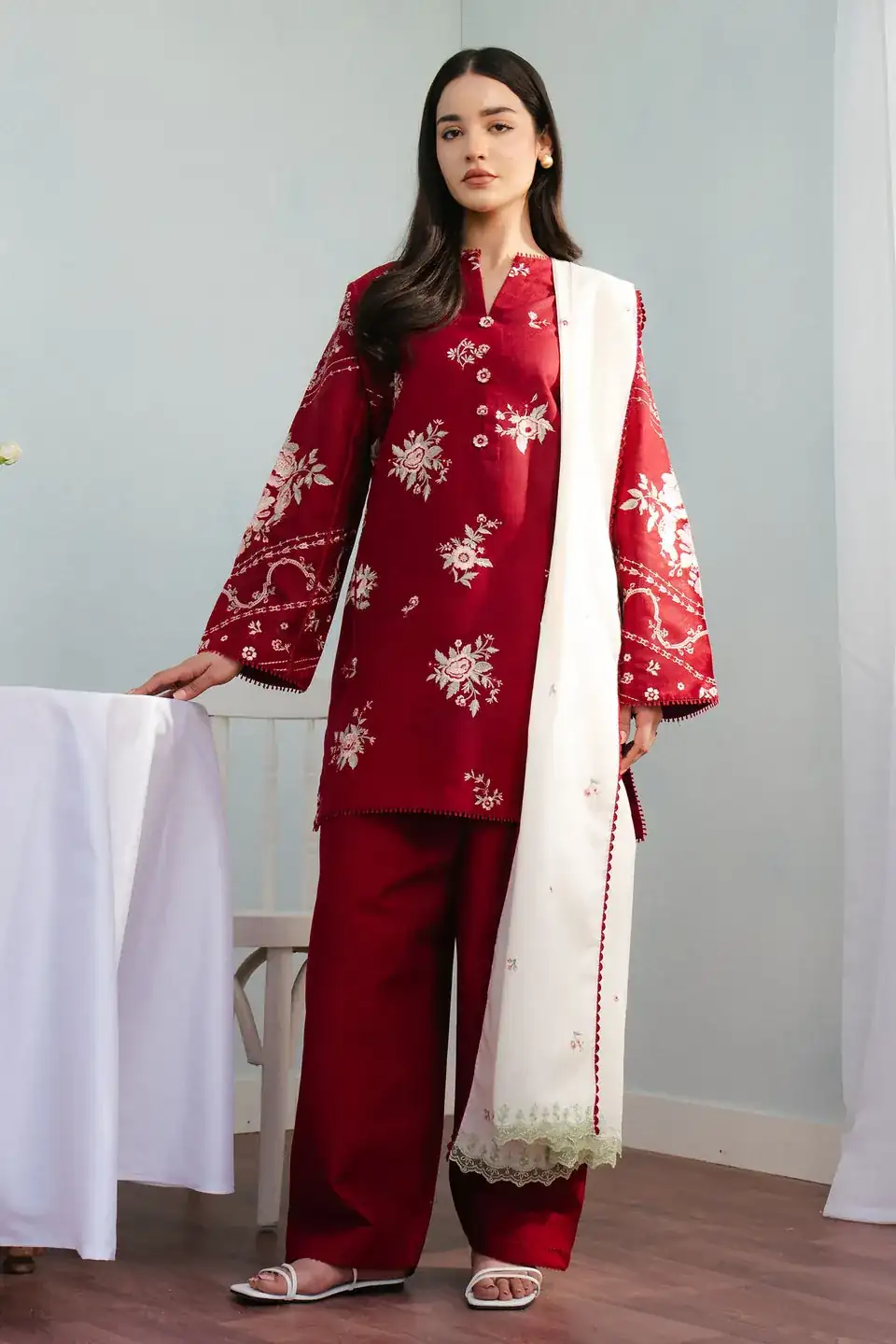 Coco By Zara Shahjahan Embroidered Jacquard Suits CZS25L NORA-10A