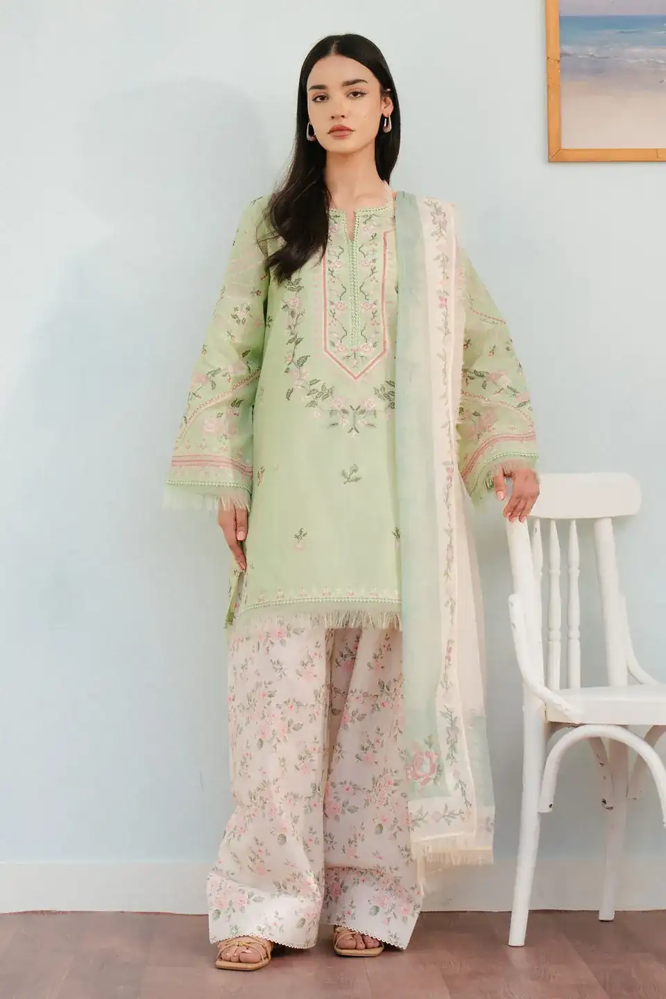 Coco By Zara Shahjahan Embroidered Jacquard Suits CZS25L SERENE-2A