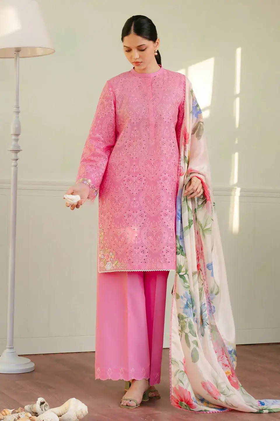Coco By Zara Shahjahan Embroidered Jacquard Suits CZS25L TINA-3A
