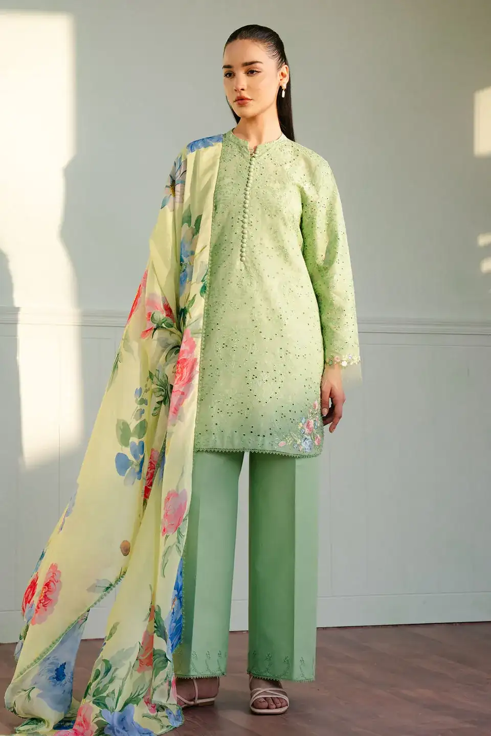 Coco By Zara Shahjahan Embroidered Jacquard Suits CZS25L TINA-3B