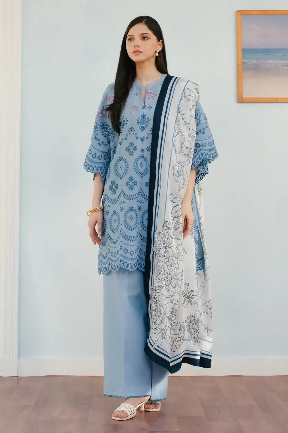 Coco By Zara Shahjahan Embroidered Jacquard Suits CZS25L VALI-6B