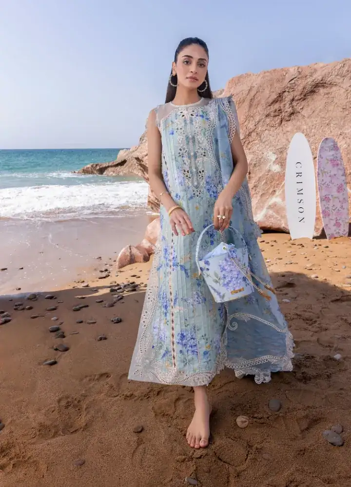 Flow By Crimson - Lawn' 25 - Floral Crush - D3 B