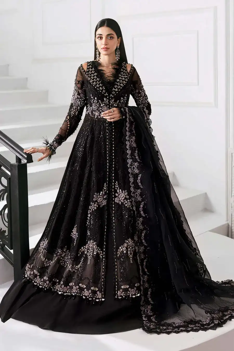 3 Piece Unstitched Embroidered Chiffon Suit | BD-3004
