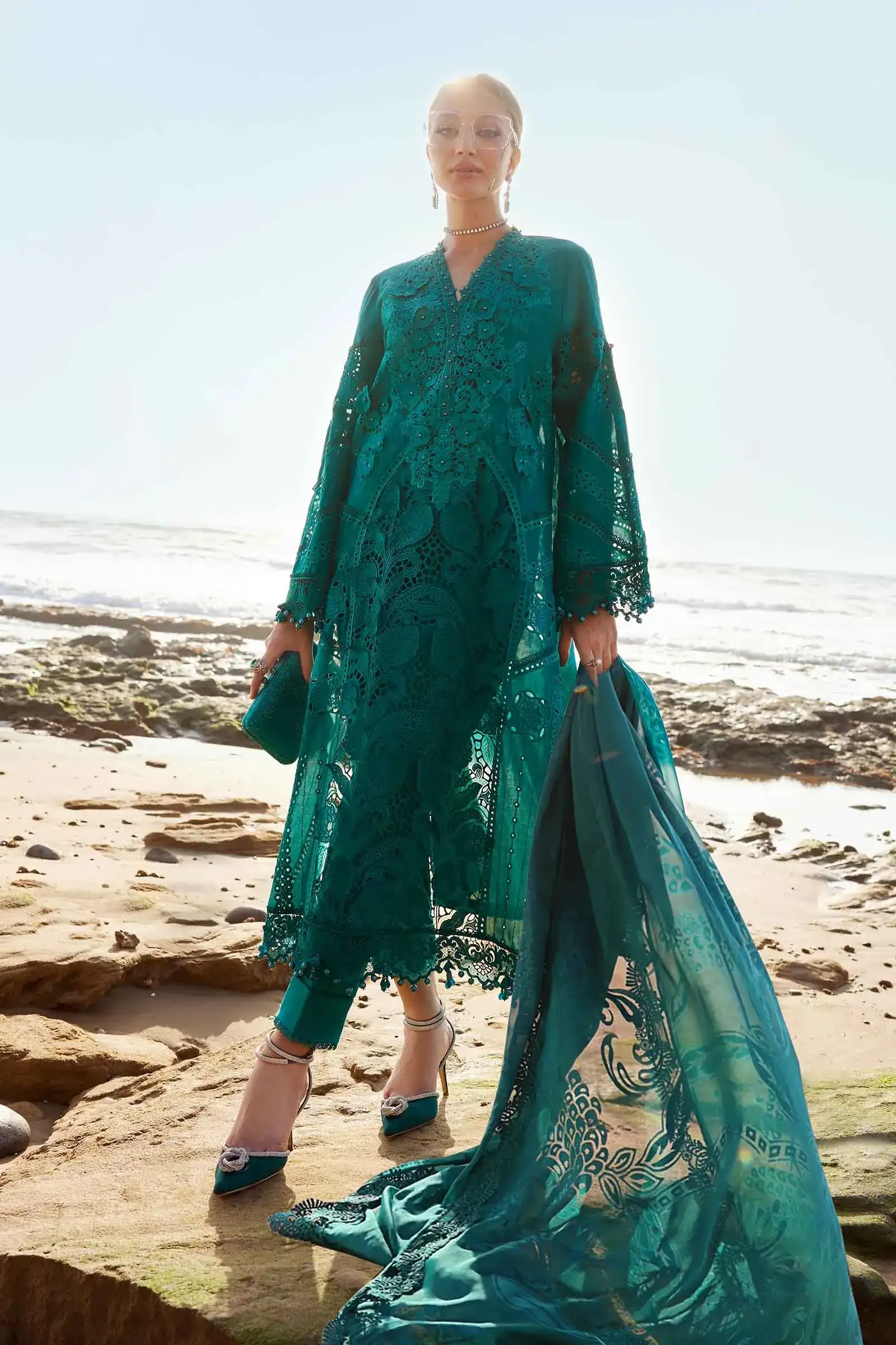 3 Piece Unstitched Embroidered Lawn Suit | EID LAWN-25-05
