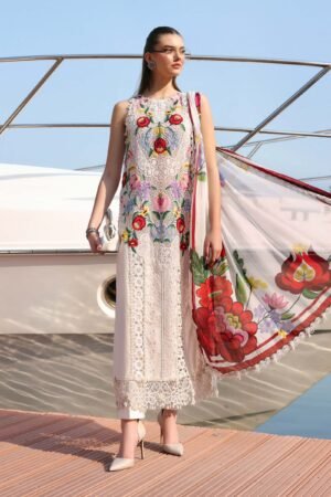 Unstitched Embroidered Luxury Lawn D-2610-A - Eid Collection