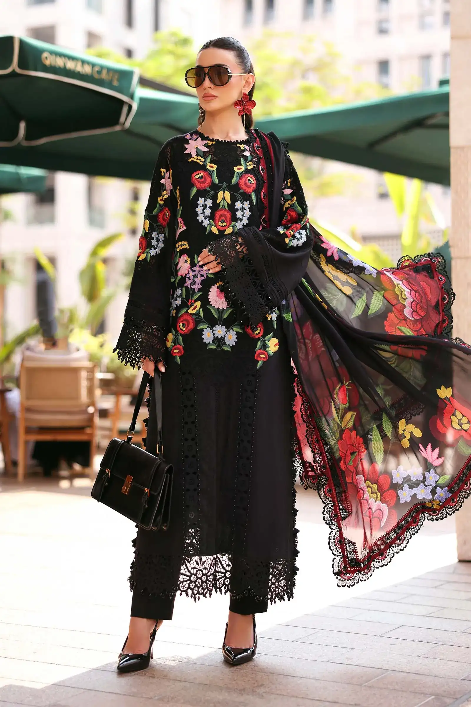 Unstitched Embroidered Luxury Lawn D-2610-B - Eid Collection