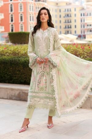 Unstitched Embroidered Luxury Lawn D-2611-A - Eid Collection