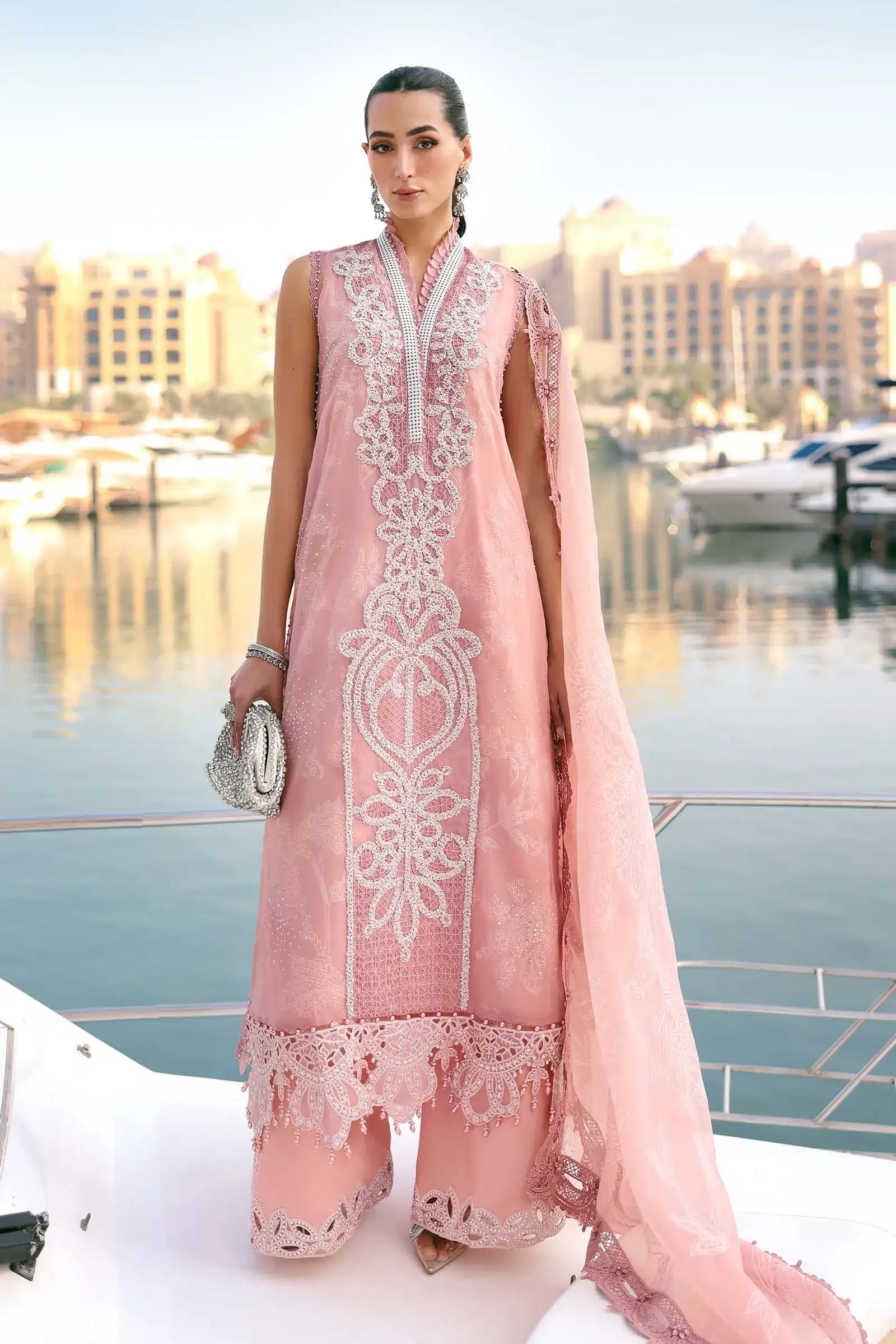 Unstitched Embroidered Luxury Lawn D-2604-B - Eid Collection