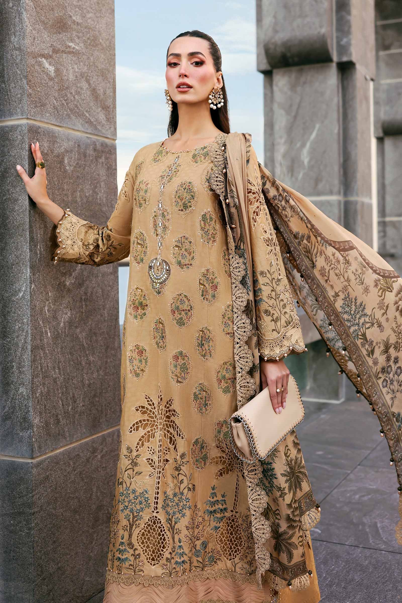 Unstitched Embroidered Luxury Lawn D-2605-A - Eid Collection