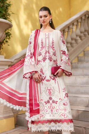 Unstitched Embroidered Luxury Lawn D-2609-A - Eid Collection