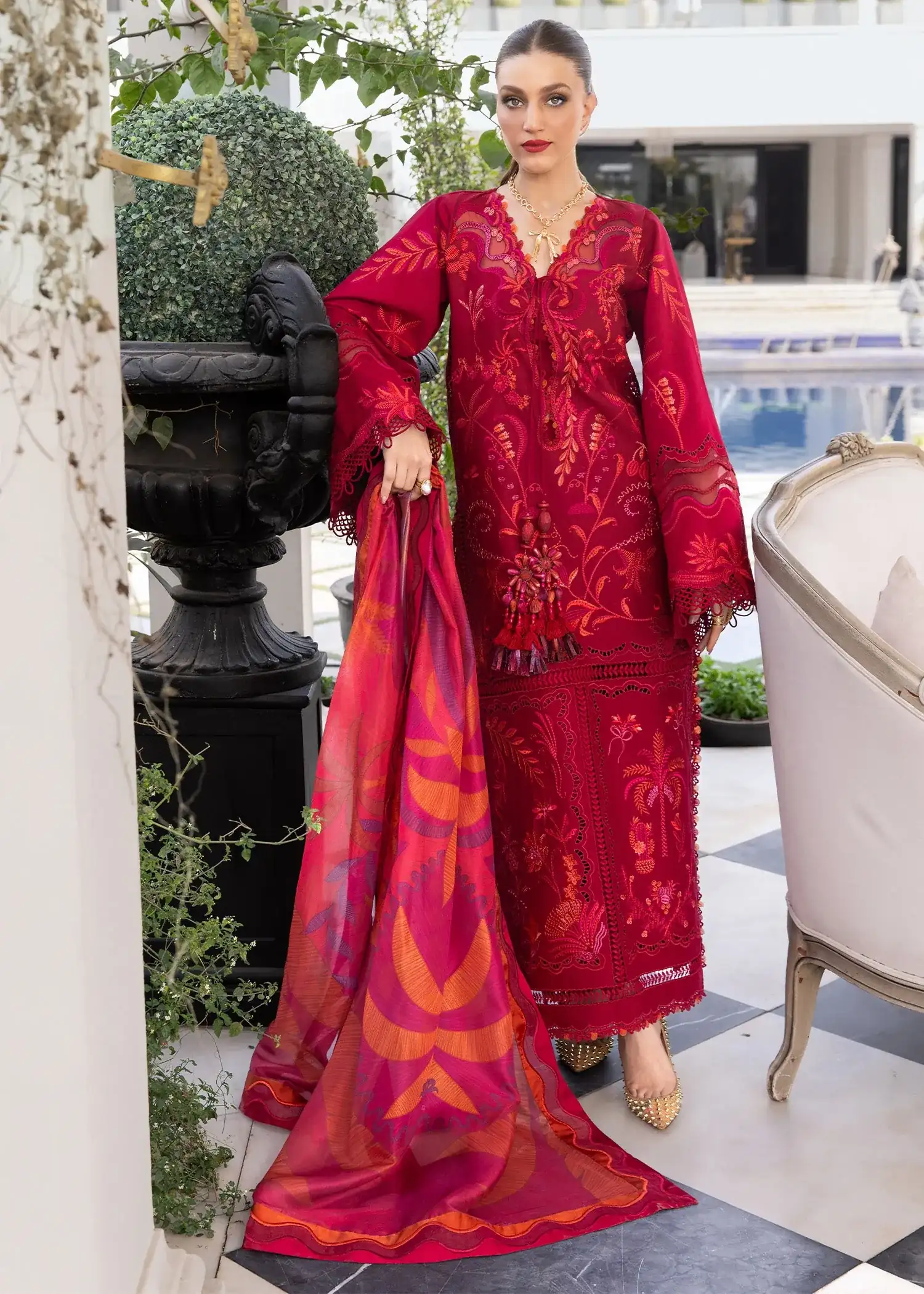 Flow By Crimson - Lawn' 26 -BEAUTY IN BLOOM - D3A