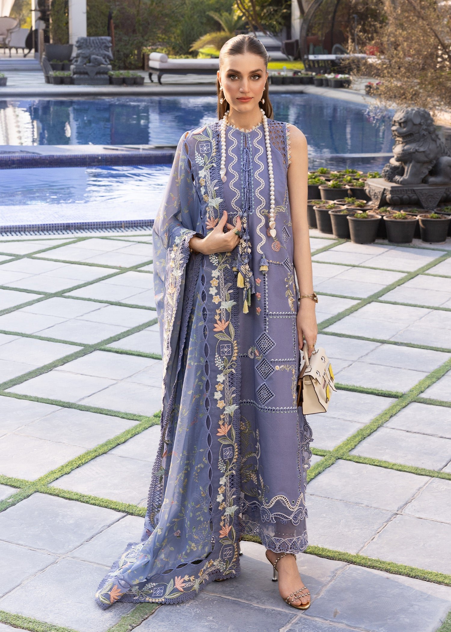 Flow By Crimson - Lawn' 26 -FLORAL SERENITY-D1B