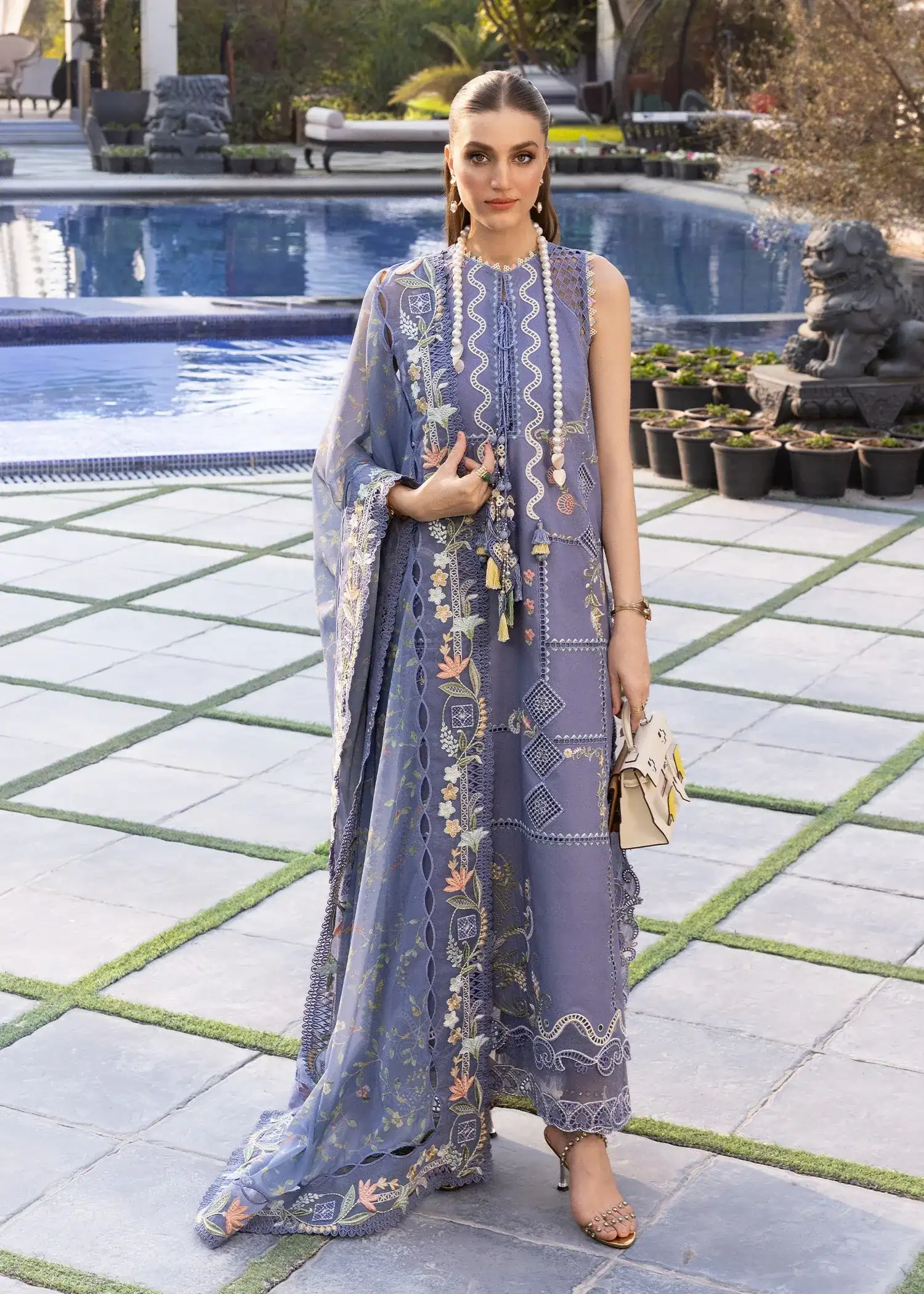 Flow By Crimson - Lawn' 26 -FLORAL SERENITY-D1B