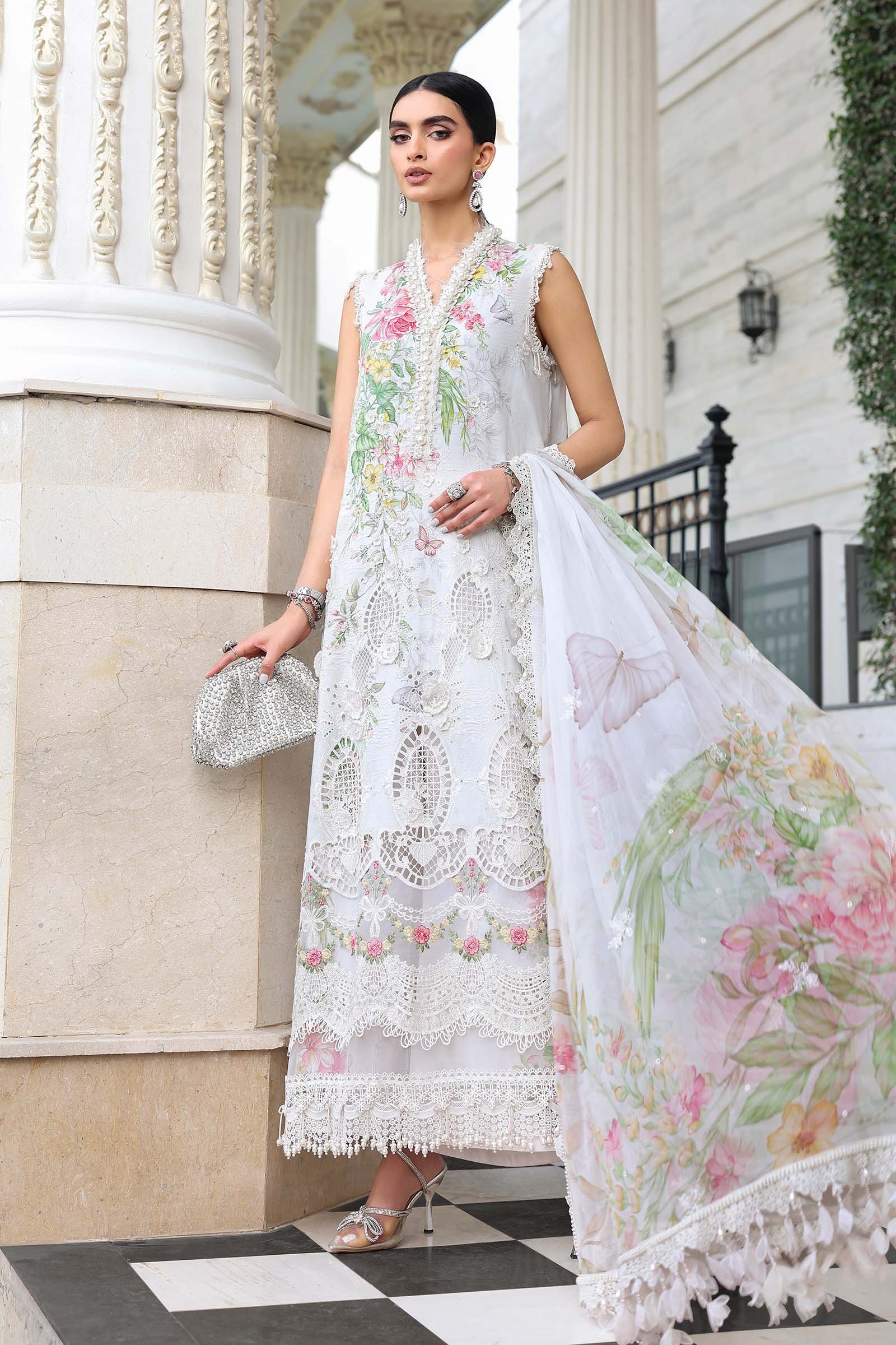 Unstitched Embroidered Luxury Lawn EID EDITS 26' D3