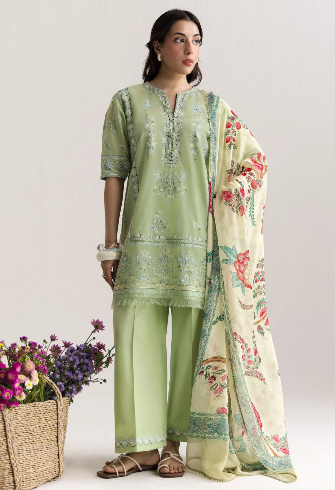 Coco by Zara Shahjahan Lawn Unstitched  Embroidered Eid Collection NOA-5B