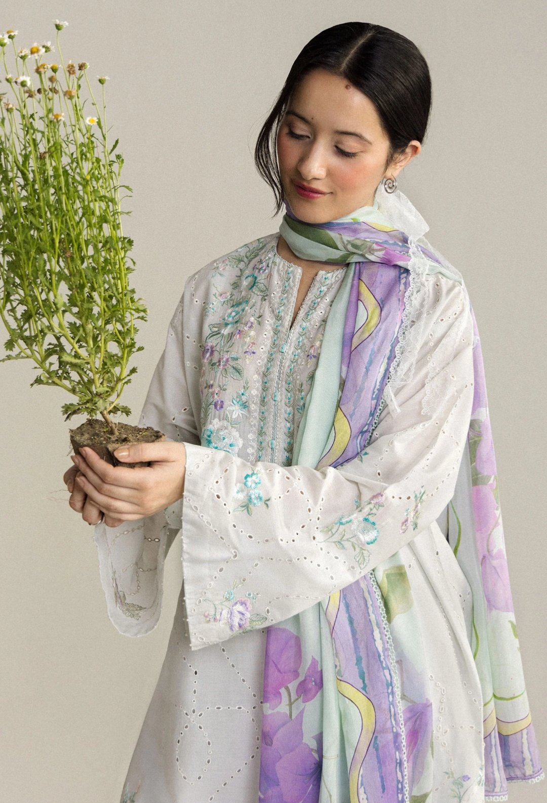 Coco by Zara Shahjahan Lawn Unstitched  Embroidered Eid Collection LUNE-2A