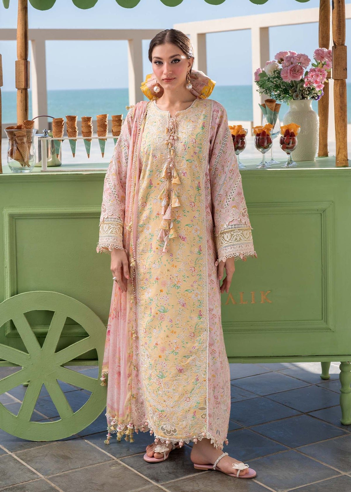 Kanwal Malik Mira Summer Lawn Unstitched Embroidered 3Pc Suit Milaa